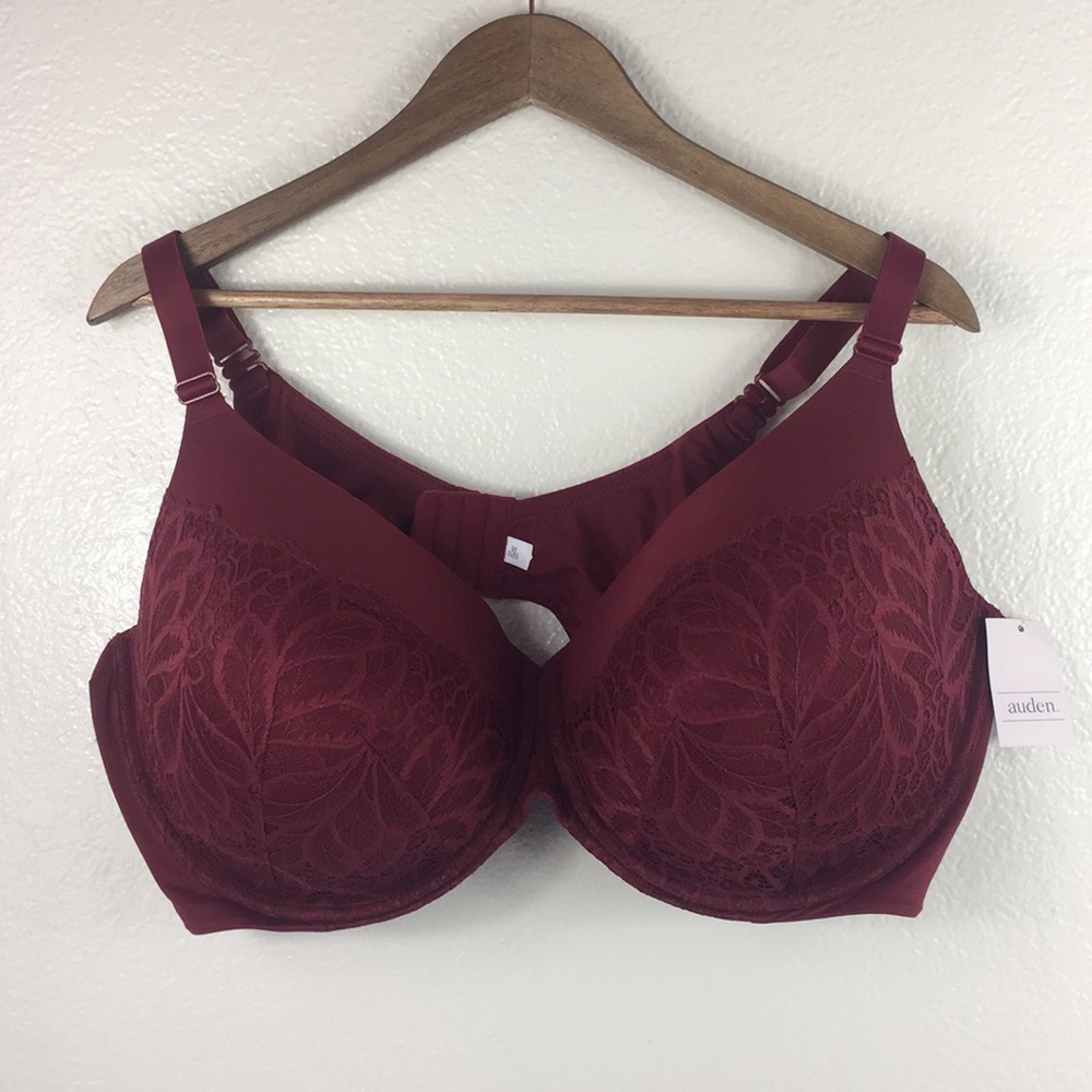 NWT Auden The Superstar 48DD Bra Maroon Color